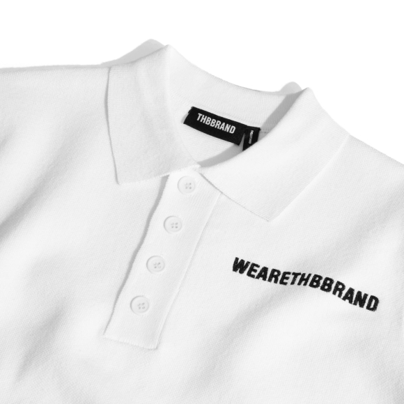 THBB KNIT POLO - WHITE
