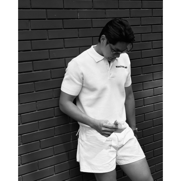 THBB KNIT POLO - WHITE