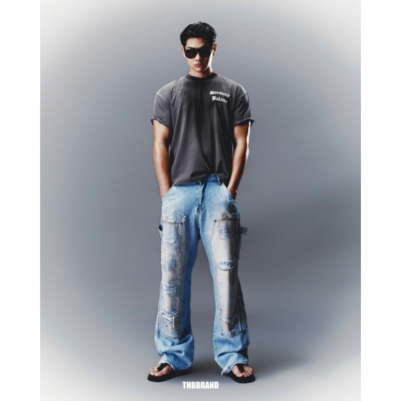 THBB BOXY HARMONY BALANCE BASIC TSHIRT - CEMENT GREY