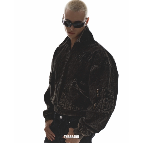 THBB JACKET DENIM WITHLOVE - WASHED BLACK 