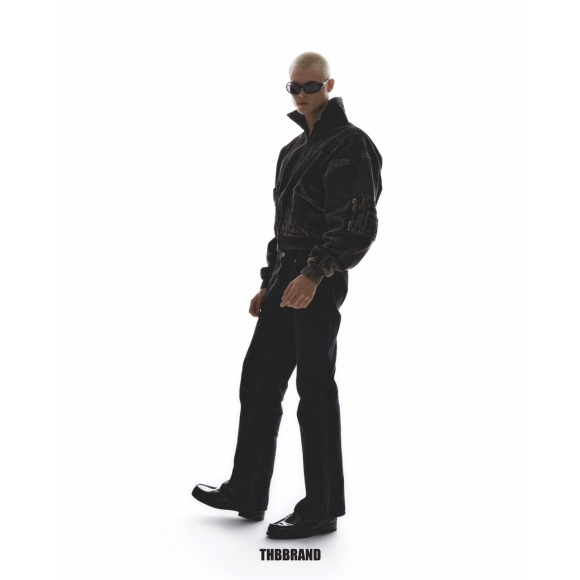 THBB JACKET DENIM WITHLOVE - WASHED BLACK 