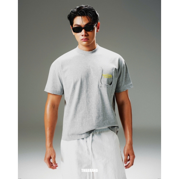 THBB BOXY DEVILBABY TORN POCKET - PREMIUM GREY