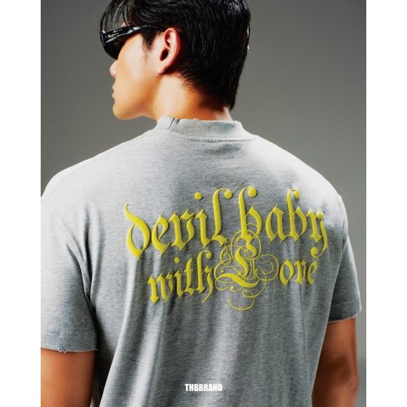 THBB BOXY DEVILBABY TORN POCKET - PREMIUM GREY