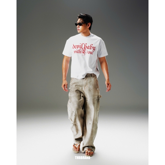 THBB BOXY DEVILBABY WITH LOVE - WHITE