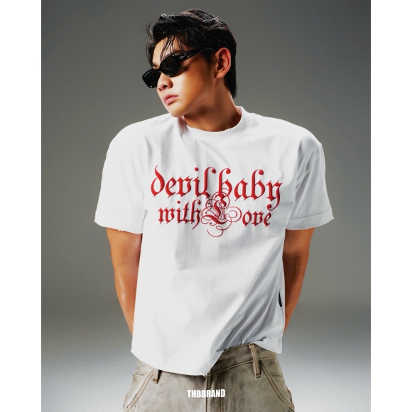 THBB BOXY DEVILBABY WITH LOVE - WHITE