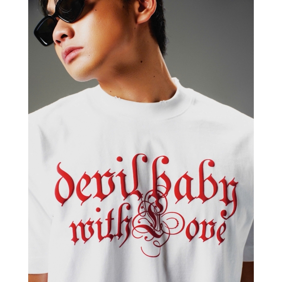 THBB BOXY DEVILBABY WITH LOVE - WHITE