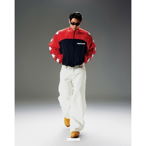 THBB FARM NYLON JACKET 2026 - NAVY + WINE