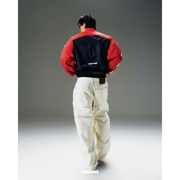 THBB FARM NYLON JACKET 2026 - NAVY + WINE