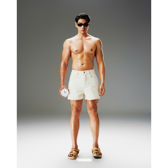 THBB BASIC KHAKI JEANS - WHITE