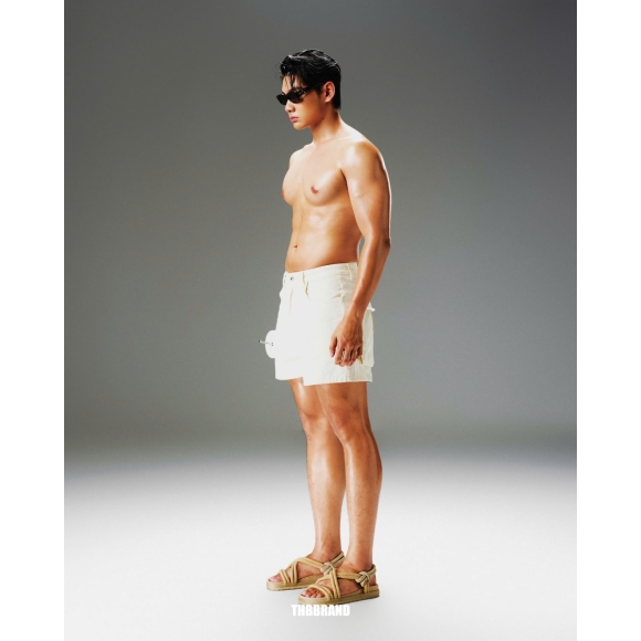 THBB BASIC KHAKI JEANS - WHITE