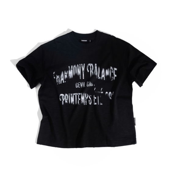 THBB BOXY HARMONY BALANCE SS26 - BLACK- 250GSM