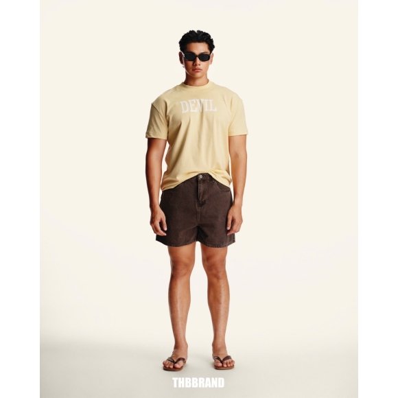 THBB BASIC KHAKI JEANS - BROWN WASHED