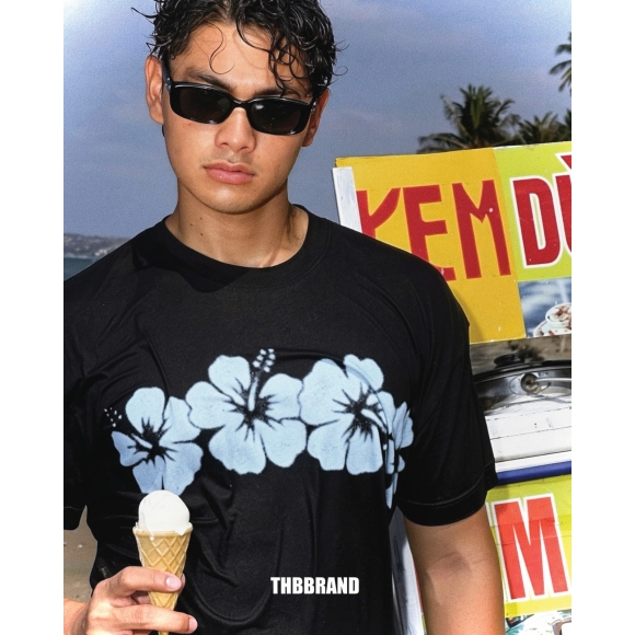 THBB HIBISCUS MIDNIGHT - BLACK WASH