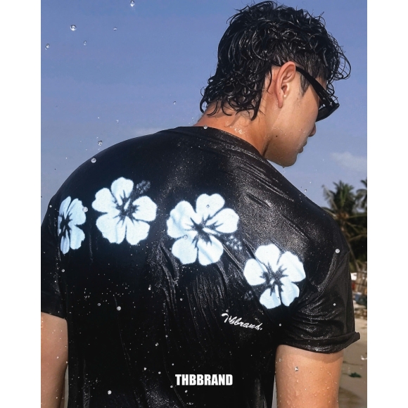THBB HIBISCUS MIDNIGHT - BLACK WASH