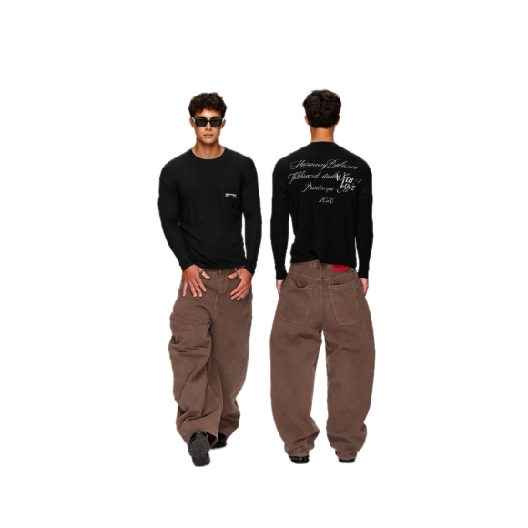 THBB LONG SLEEVES WITH LOVE -  BLACK 