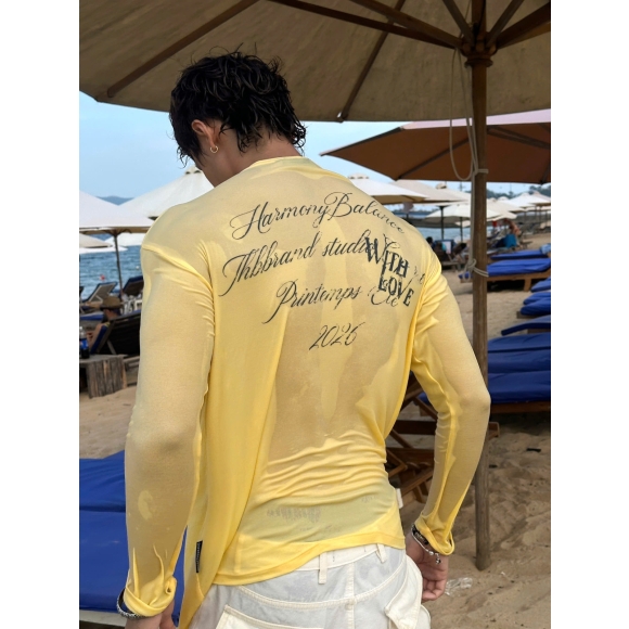 THBB LONG SLEEVES WITH LOVE -  LEMON YELLOW