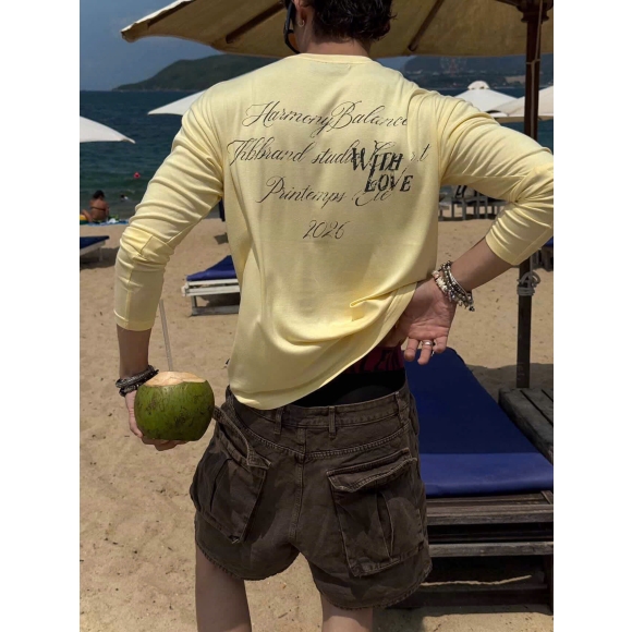 THBB LONG SLEEVES WITH LOVE -  LEMON YELLOW