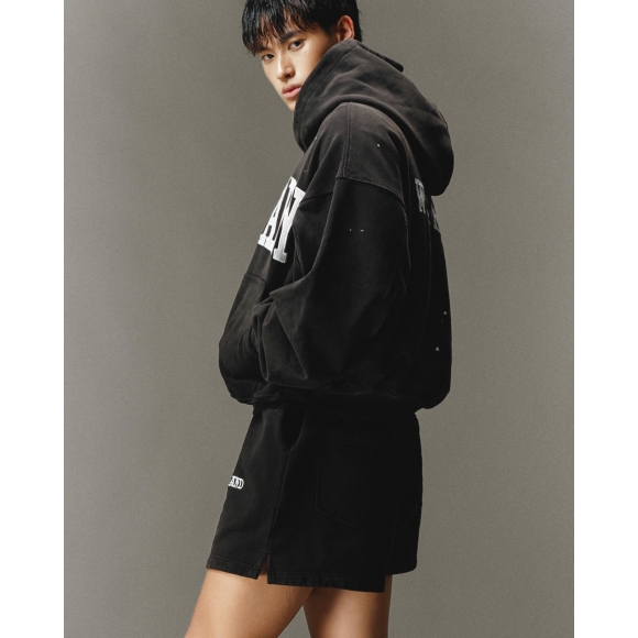THBB SWEATSHORTS CITYBOI - BLACK WASHED 