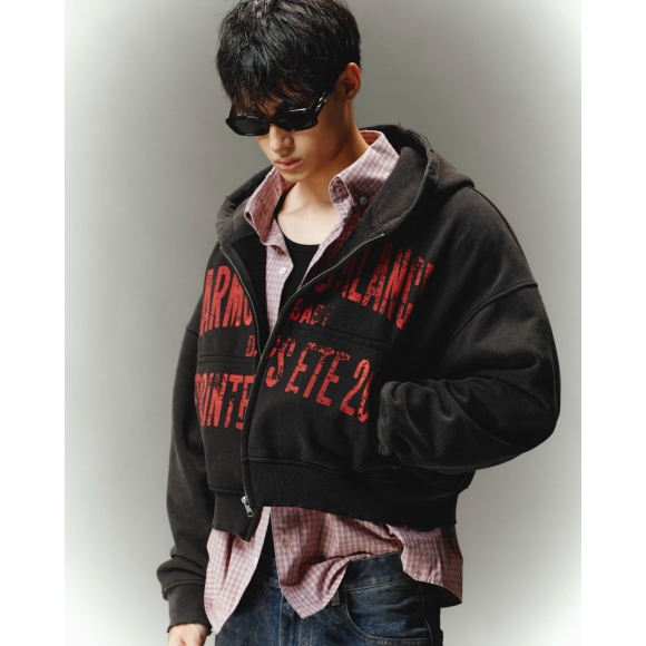 THBB HOODIE WASHED P.E26 - BLACK WASHED