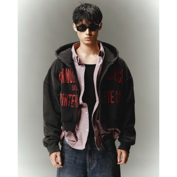 THBB HOODIE WASHED P.E26 - BLACK WASHED