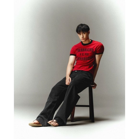 THBB RINGER TEE P.E26 - WINE RED