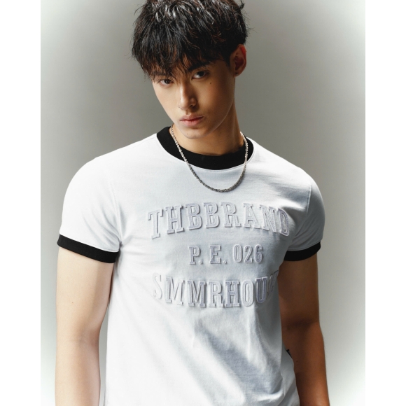 THBB RINGER TEE P.E26 -WHITE