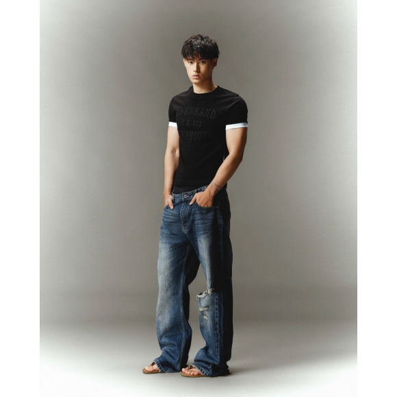 THBB RINGER TEE P.E26 -BLACK