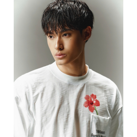 THBB HIBISCUS LONG SLEEVES - WHITE