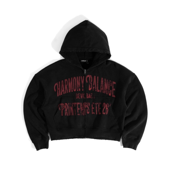 THBB HOODIE WASHED P.E26 - BLACK WASHED