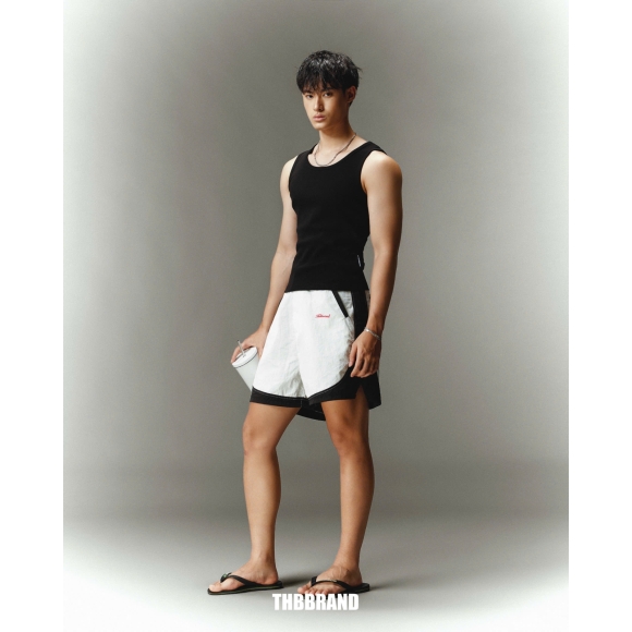THBB CORE NYLON SHORT - WHITE