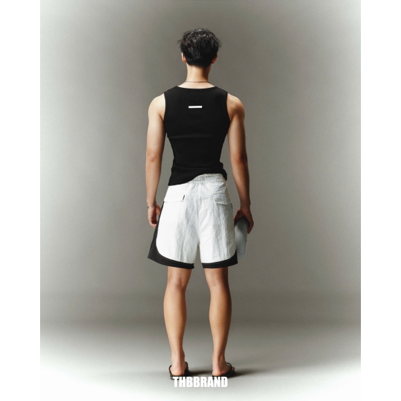 THBB CORE NYLON SHORT - WHITE