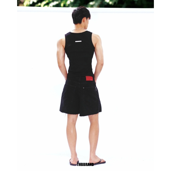 THBB CORE JEANS SHORT - BLACK