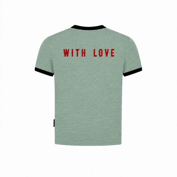 DEVILBABY SHADOW RINGER TEE - DUSTY TEAL