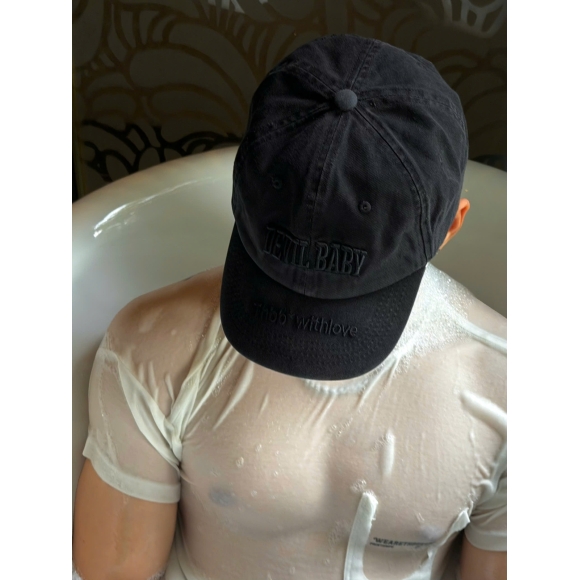 THBB DEVILBABY WASHED CAP -  WASHED BLACK