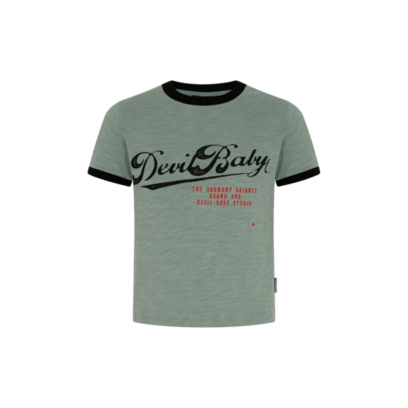 THBB DEVILBABY SHADOW RINGER TEE - DUSTY TEAL