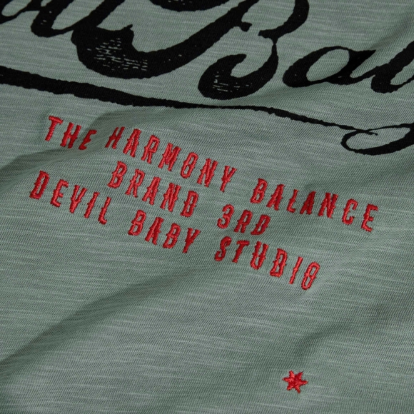 THBB DEVILBABY SHADOW RINGER TEE - DUSTY TEAL