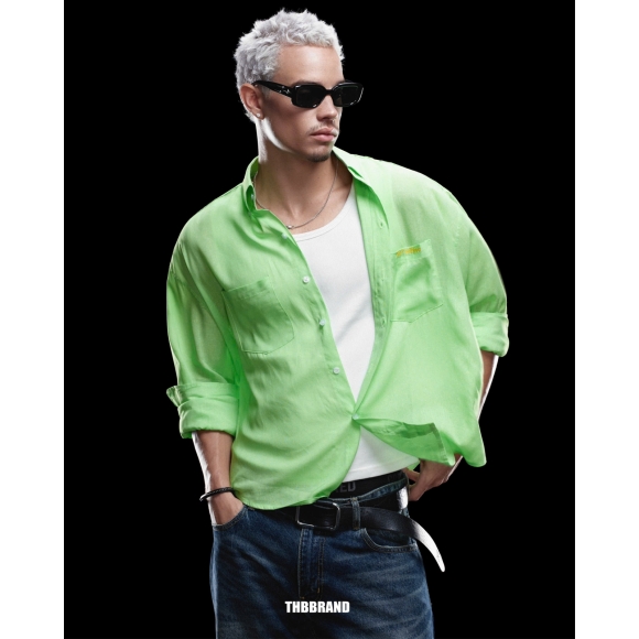 THBB WITHLOVE LINEN SHIRTS - GREEN