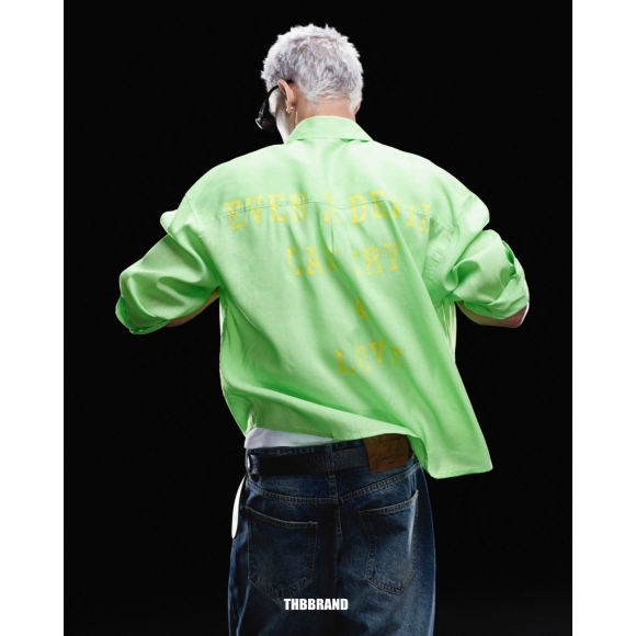 THBB WITHLOVE LINEN SHIRTS - GREEN