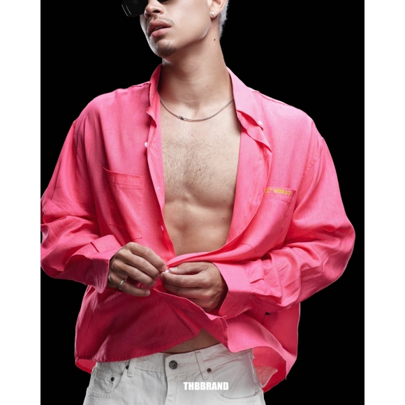THBB WITHLOVE LINEN SHIRTS - PINK