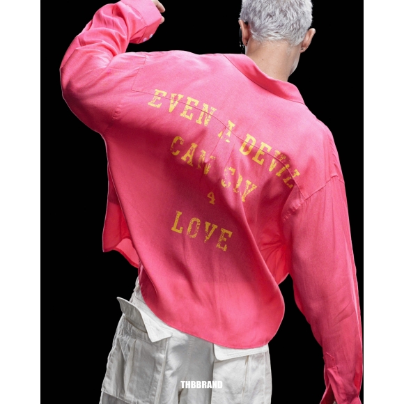THBB WITHLOVE LINEN SHIRTS - PINK