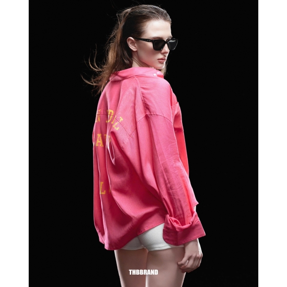 THBB WITHLOVE LINEN SHIRTS - PINK